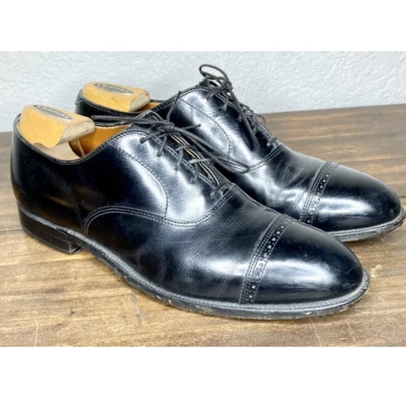Alden 901 Cap Toe Oxford Black Calfskin Dress Shoe - Picture 1 of 10